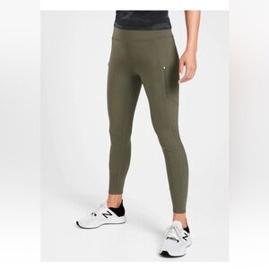 ￼ Athleta-XXS-Ancient green-Rainier tight in plush super sonic reflectors 487745